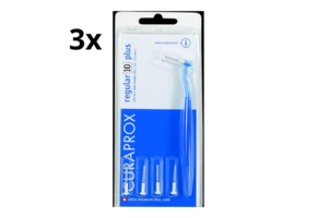 3x Curaprox ragers met houder CPS 10 regular plus - Voordeelverpakking