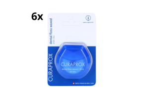 Curaprox DF 834 Dental Floss Waxed Mint - 6 x 50 meter - Voordeelverpakking