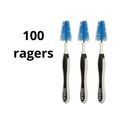 GUM Trav-ler Ragers 2.6mm Zwart - 2 x 50 stuks - Voordeelverpakking