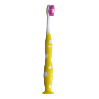 4 x GUM Junior Tandenborstel (6-12 jaar) Roze/Geel