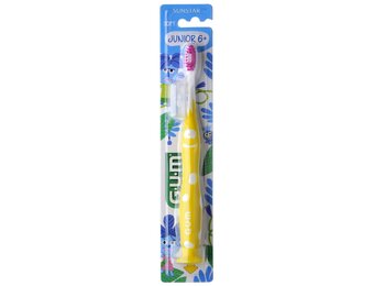 4 x GUM Junior Tandenborstel (6-12 jaar) Roze/Geel