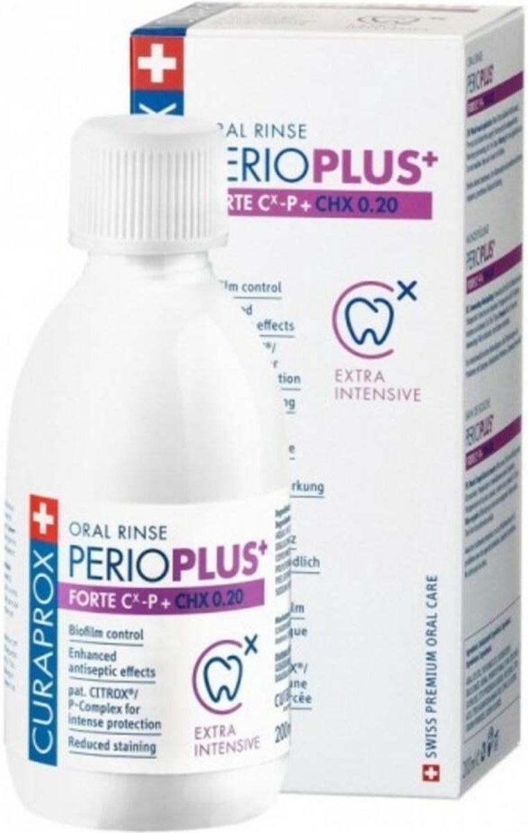 2x Curaprox Mondspoeling Perio Plus+ Forte CHX 0.20% 200 ml