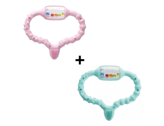 2x Curaprox Bijtring - Roze & Turquoise