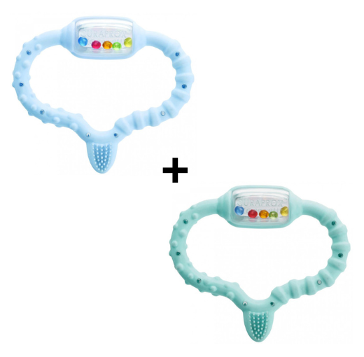 2x Curaprox Bijtring - Blauw & Turquoise