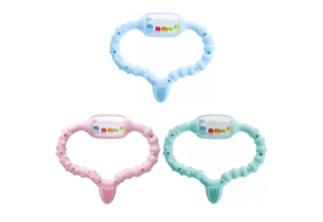 3x Curaprox Bijtring - Roze, Blauw en Turquoise