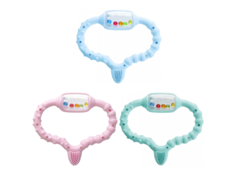 3x Curaprox Bijtring - Roze, Blauw en Turquoise