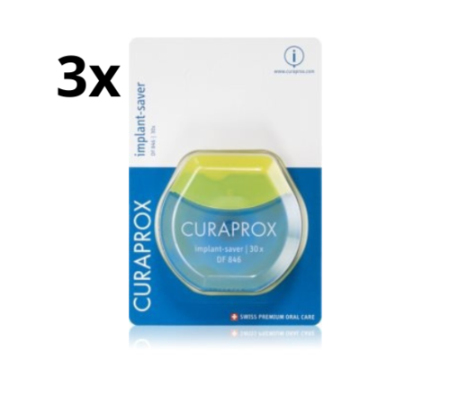 Curaprox Curaprox DF 846 Implant Saver Flosdraad - 3 x 30 stuks - Voordeelverpakking