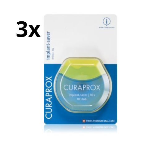Curaprox DF 846 Implant Saver Flosdraad - 3 x 30 stuks - Voordeelverpakking