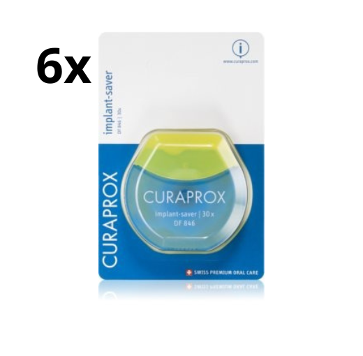 Curaprox DF 846 Implant Saver Flosdraad - 6 x 30 stuks - Voordeelverpakking