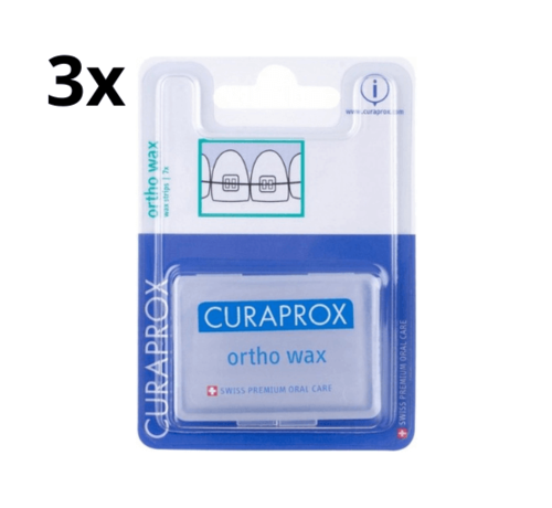 Curaprox 3x Curaprox Ortho Wax on Braces - 7 stuks - Voordeelverpakking
