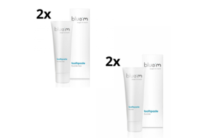 BlueM Tandpasta Voordeelpakket - 4x 75 ml (2x zonder fluoride + 2x met fluoride (Perio Care))