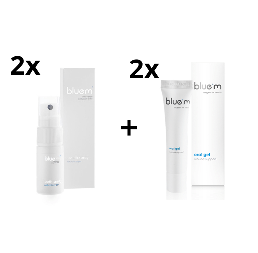2x BlueM Mondspray + 2x BlueM Oral Gel
