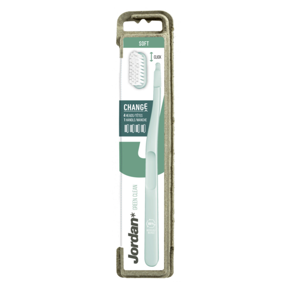 Jordan Green Clean Change Tandenborstel Soft 4-pack