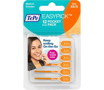 TePe TePe EasyPick XS/S Pocket Pack Oranje - 12 stuks