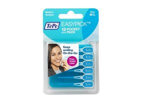 TePe EasyPick M/L Pocket Pack Turqoise - 12 stuks
