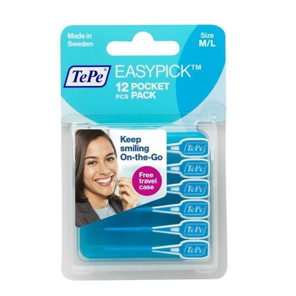 TePe EasyPick M/L Pocket Pack Turqoise - 12 stuks