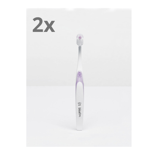 Bluem Kids Ultrazacht Tandenborstel - Lila roze - 2 stuks