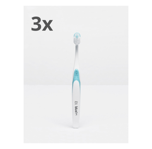 Bluem Kids Ultrazacht Tandenborstel - Mint - 3 stuks