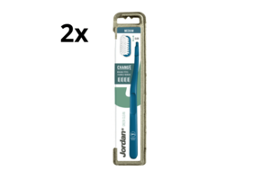 2x Jordan Tandenborstel Green Clean Change Medium 4-pack