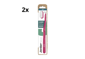 2x Jordan Tandenborstel Green Clean Change Soft 4-pack