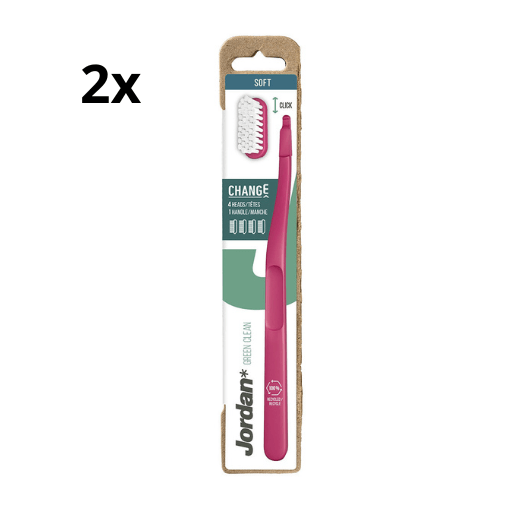 2x Jordan Tandenborstel Green Clean Change Soft 4-pack