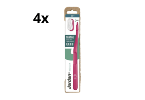 4x Jordan Tandenborstel Green Clean Change Soft 4-pack
