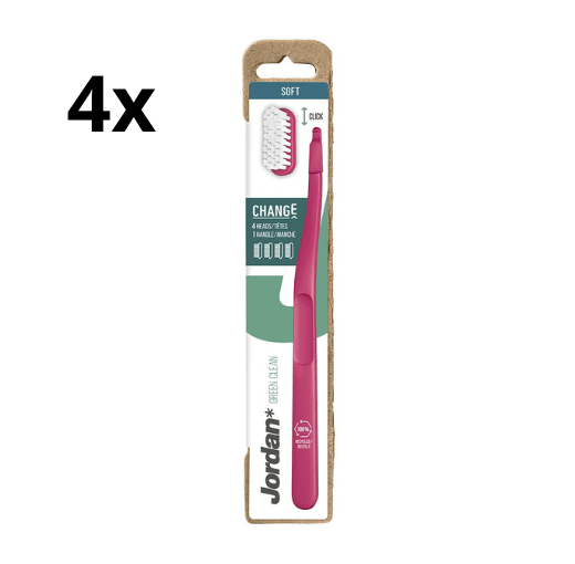 4x Jordan Tandenborstel Green Clean Change Soft 4-pack