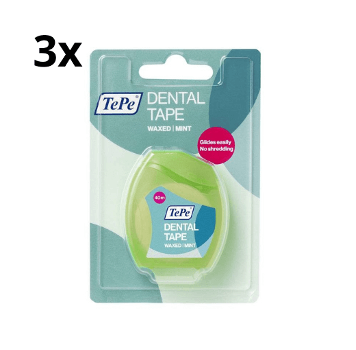 TePe Dental Tape Waxed Mint - 3 x 40 meter - Voordeelverpakking