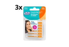 TePe Ragers EasyPick XS/S Pocket Pack Oranje - 3 x 12 stuks - Voordeelverpakking