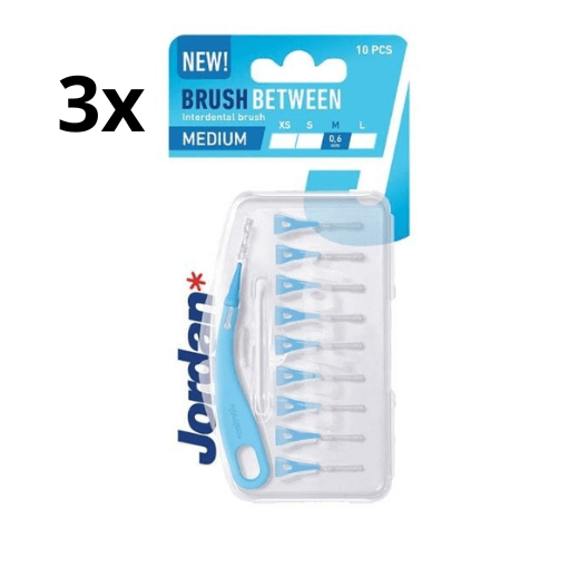 3x Jordan Ragers Interdentaal Brush M 0.6 mm - 10 stuks