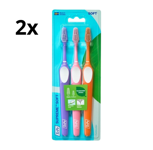 TePe Tandenborstel Supreme Soft - 2 x 3 stuks - Voordeelverpakking