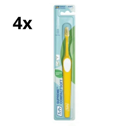 4x TePe Tandenborstel Supreme Compact Soft