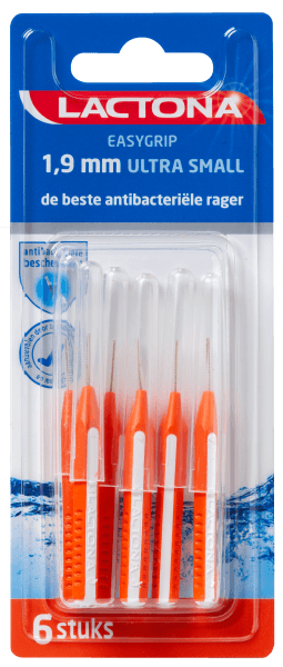 Lactona Ragers EasyGrip Recht Ultra Small 1.9mm Oranje - 6 stuks