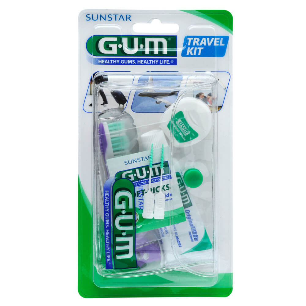 GUM Original White Travel Kit