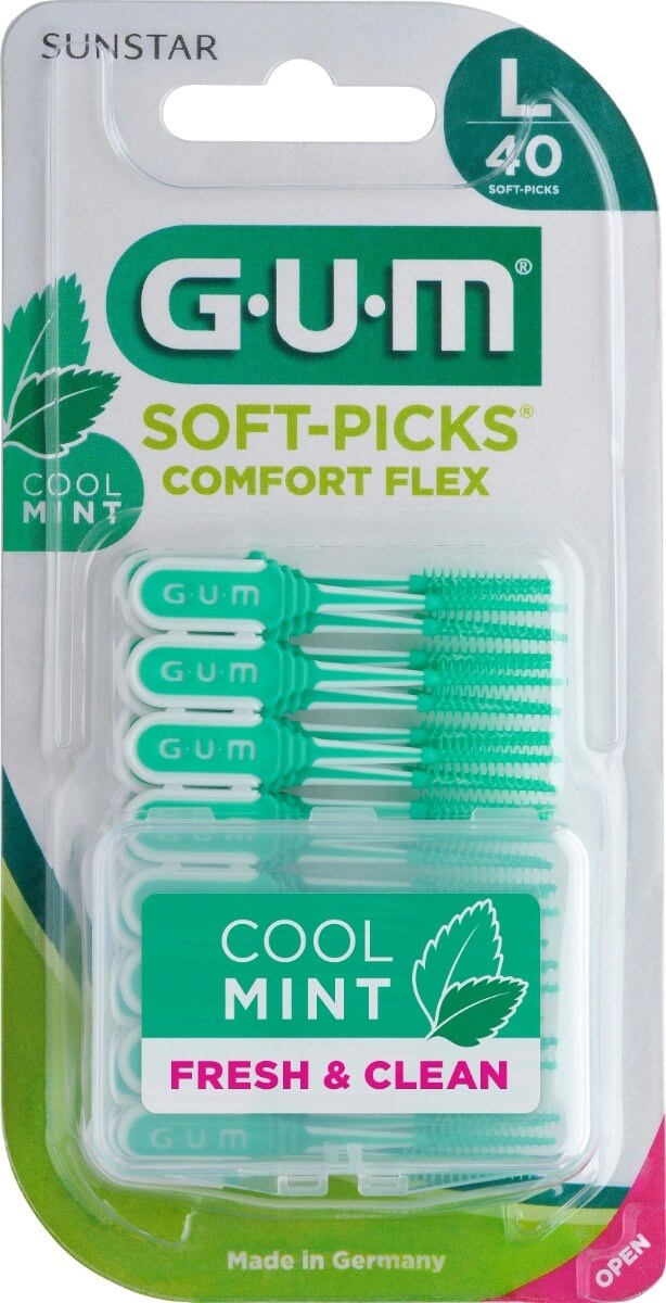 GUM Soft-Picks Comfort Flex Cool Mint Large - 40 stuks