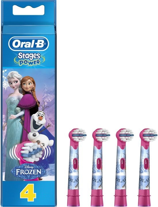 ORAL-B 80352086 - Disney Frozen 2 vervangende opzetborstels - Voor Oral-B elektrische tandenborstel voor kinderen - Set van 4