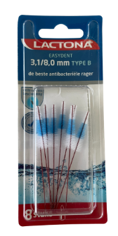 Lactona Ragers EasyDent Type B 3,1-8,0 mm Rood | 8 stuks (Tweedekans)