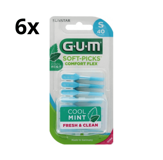 GUM Soft-Picks Comfort Flex Cool Mint Small - 6 x 40 stuks - Voordeelverpakking
