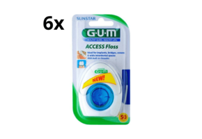 GUM Access Floss Tandzijde - 6 x 50 stuks - Voordeelverpakking