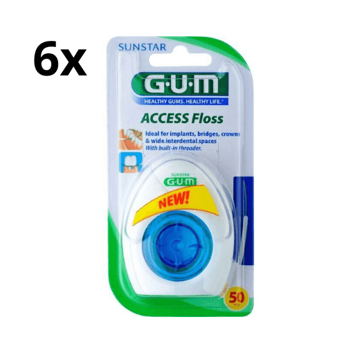 GUM Access Floss Tandzijde - 6 x 50 stuks - Voordeelverpakking