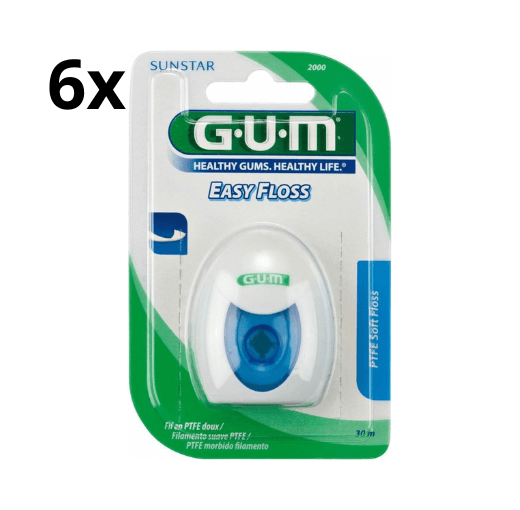 GUM Easy Floss Tandzijde - 6 x 30 meter - Voordeelverpakking