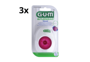 GUM Waxed Butlerweave Tandzijde - 3 x 55 meter - Voordeelverpakking