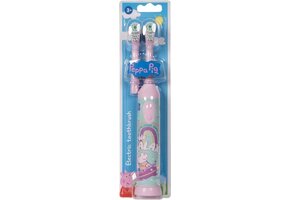 Peppa Pig Elektrische Tandenborstel Kids op batterijen + 2 opzetborstels