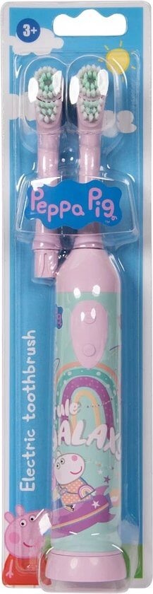 Peppa Pig Elektrische Tandenborstel Kids op batterijen + 2 opzetborstels