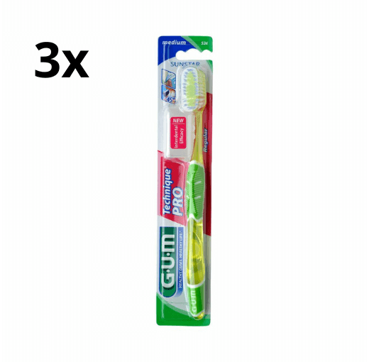 3x GUM Technique Pro Tandenborstel Medium - Voordeelverpakking