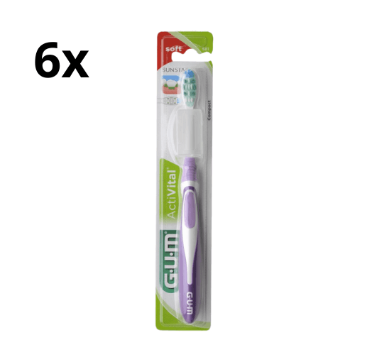 6x GUM ActiVital Tandenborstel Soft - Voordeelverpakking