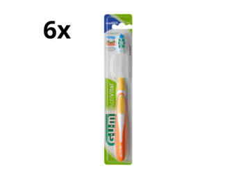 6x GUM ActiVital Tandenborstel Medium - Voordeelverpakking
