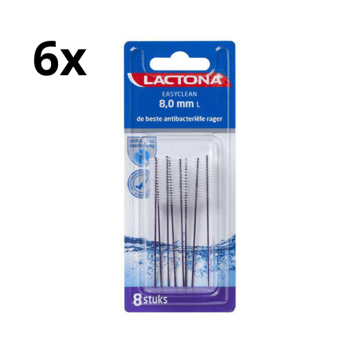 Lactona Ragers EasyClean L 8.0mm Paars - 6 x 8 stuks - Voordeelverpakking