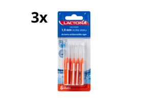 Lactona Ragers EasyGrip Recht Ultra Small 1.9mm Oranje - 3 x 6 stuks - Voordeelverpakking