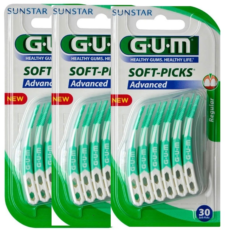 4x GUM Soft-Picks Advanced Regular 30 stuks